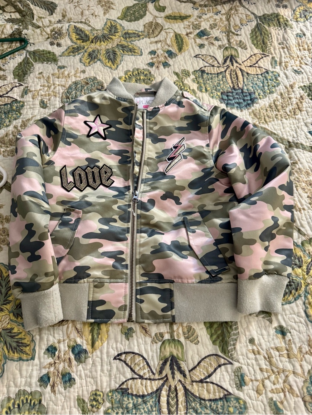 Place Pink and Beige Girls' Jacket
